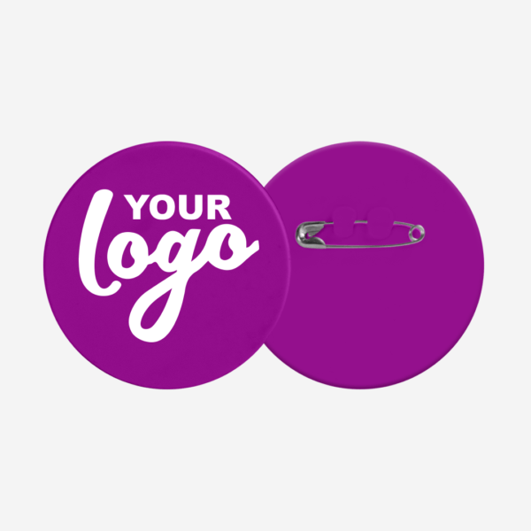 Ref. 106 Round Button Badge 70mm Grape