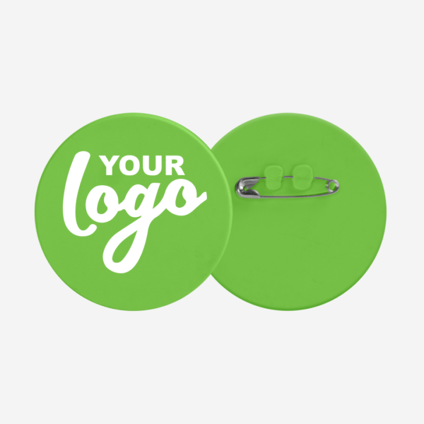 Ref. 106 Round Button Badge 70mm Lime Green