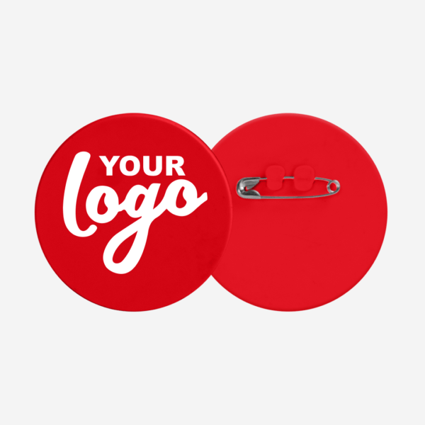 Ref. 106 Round Button Badge 70mm Red
