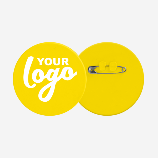 Ref. 106 Round Button Badge 70mm Yellow