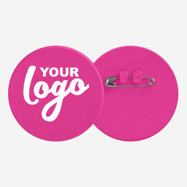 Ref. 107 Round Button Badge 80mm Magenta