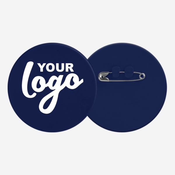 Ref. 107 Round Button Badge 80mm Navy Blue