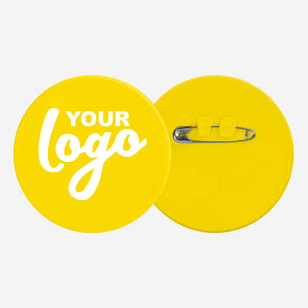 Ref. 107 Round Button Badge 80mm Yellow