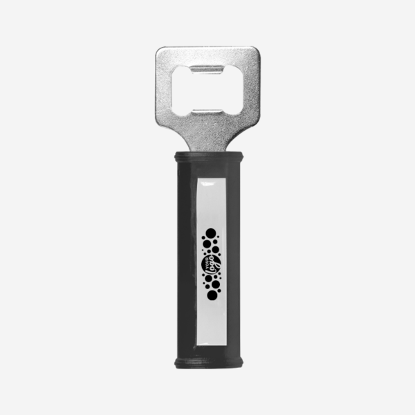 REF BO9 HANDLE BOTTLE OPENER DOMED CLEAR BLACK