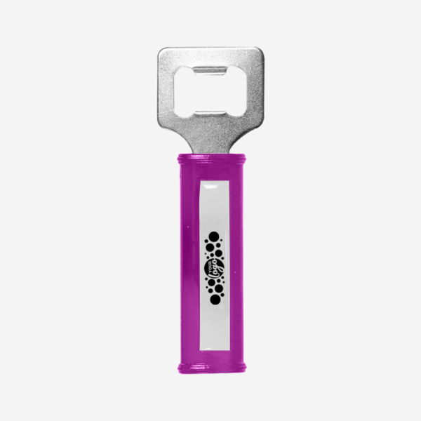 REF BO9 HANDLE BOTTLE OPENER DOMED CLEAR GRAPE