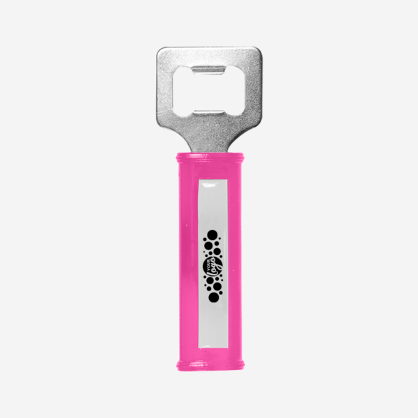 REF BO9 HANDLE BOTTLE OPENER DOMED CLEAR MAGENTA