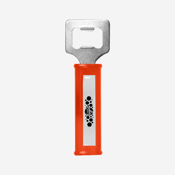 REF BO9 HANDLE BOTTLE OPENER DOMED CLEAR ORANGE