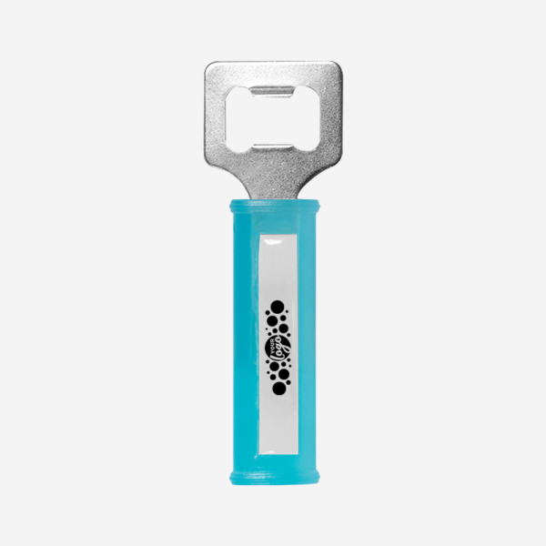 REF BO9 HANDLE BOTTLE OPENER DOMED CLEAR TURQUOISE