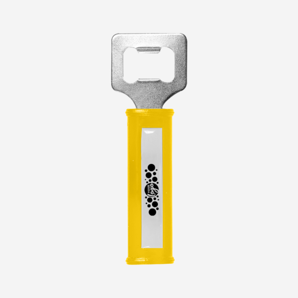 REF BO9 HANDLE BOTTLE OPENER DOMED CLEAR YELLOW