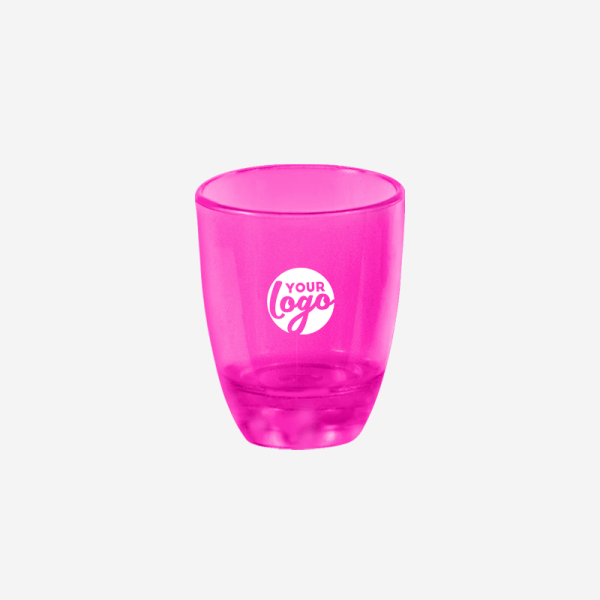 Ref 413 Shot Glasses 25ml Clear Magenta