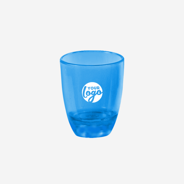 Ref 413 Shot Glasses 25ml Clear Turquoise