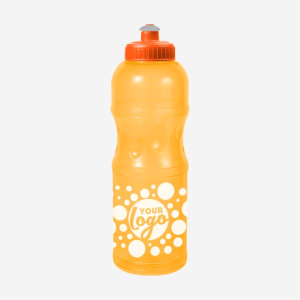 750ML SP4 WATER BOTTLE SILK SCREEN CLEAR ORANGE