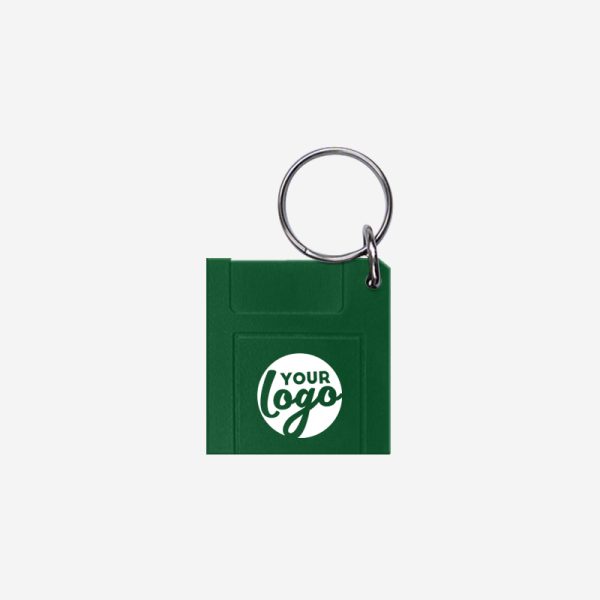 CK29 Floppy Disc Shape Keyring Emerald Green Pad
