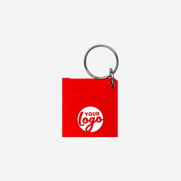 CK29 Floppy Disc Shape Keyring Red Pad