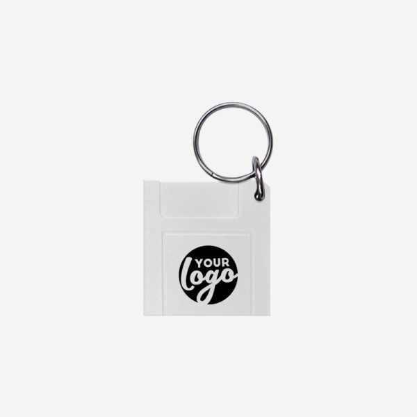 CK29 Floppy Disc Shape Keyring White Pad