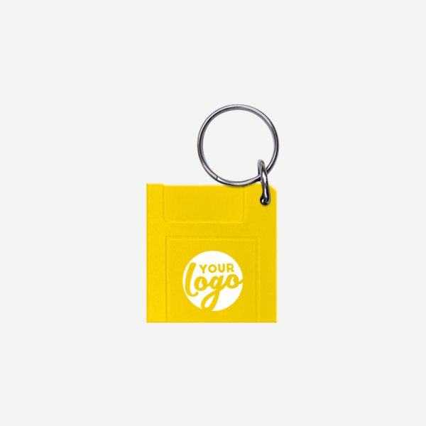 CK29 Floppy Disc Shape Keyring Yellow Pad