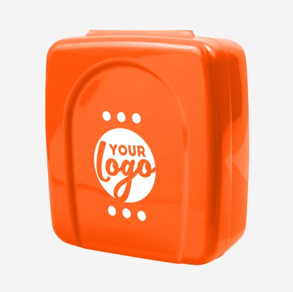 REF 1229 DAGWOOD SOLID PAD PRINT LUNCHBOX ORANGE