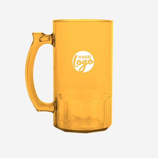 REF 493PS LUMO BEER MUG 500ML PS ORANGE