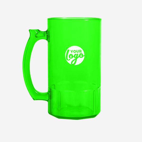 Ref. 493PS Lumo Beer Mug 500ML PS LIME NEON GREEN