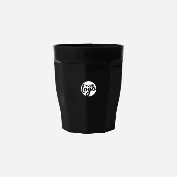 Tulip Tumbler 200ml - Solid 2 SMALL PLASTIC CUP PP BLACK