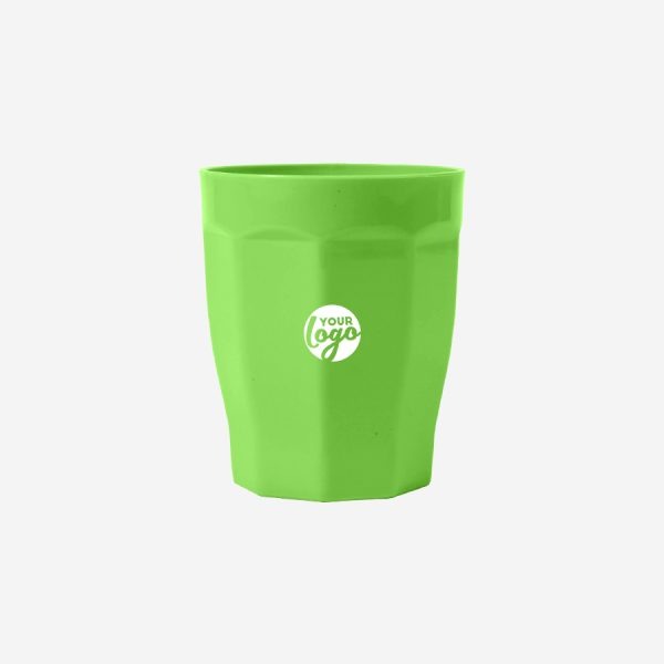 Tulip Tumbler 200ml - Solid 10 SMALL PLASTIC CUP PP LIME NEON