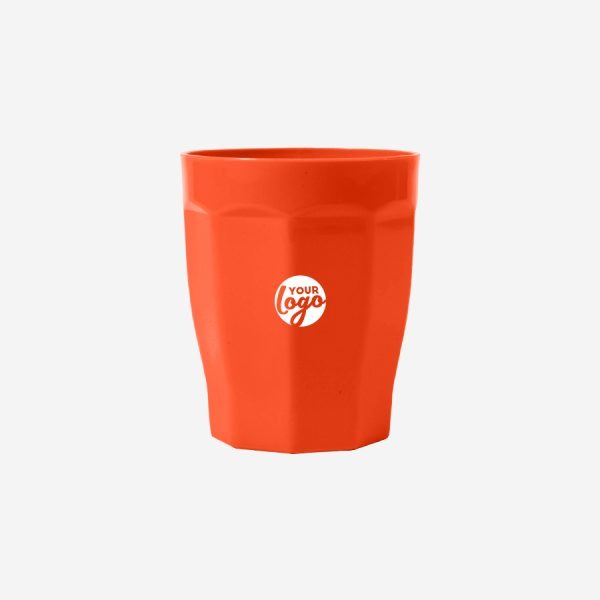 Tulip Tumbler 200ml - Solid 15 SMALL PLASTIC CUP PP ORANGE