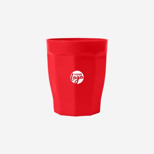 Tulip Tumbler 200ml - Solid 5 SMALL PLASTIC CUP PP RED