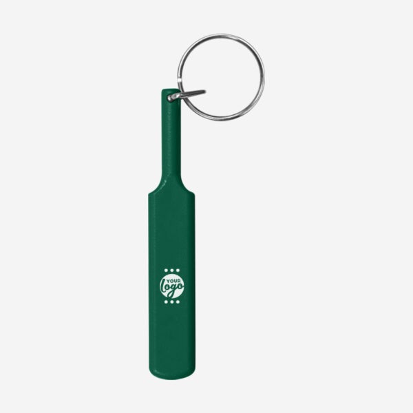REF CK35 3D CRICKET BAT KEYRING BOTTLE GREEN