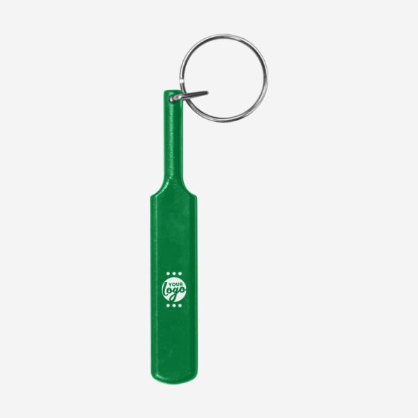 REF CK35 3D CRICKET BAT KEYRING EMERALD GREEN