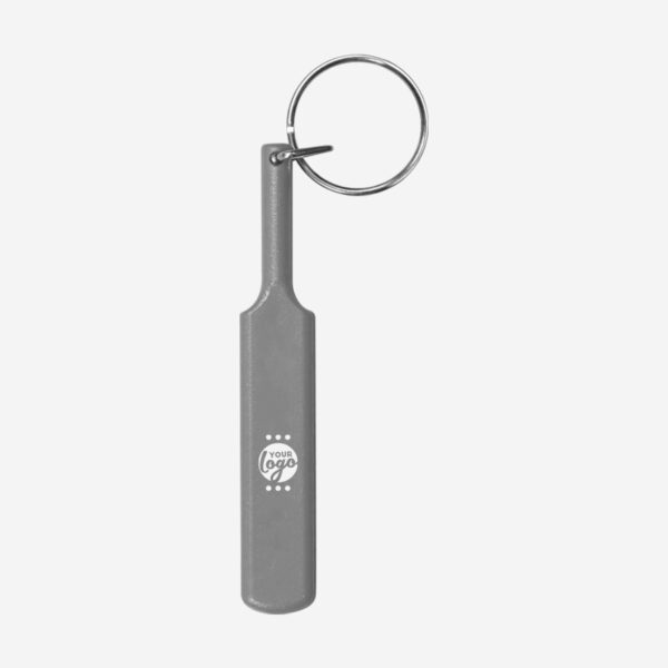 REF CK35 3D CRICKET BAT KEYRING GRAY