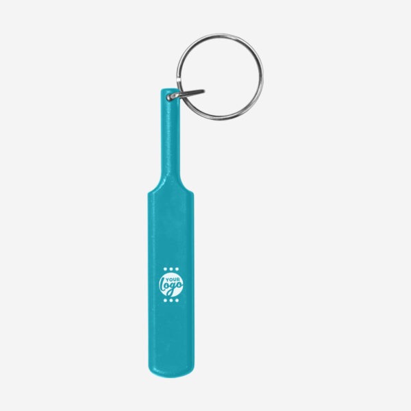 REF CK35 3D CRICKET BAT KEYRING TURQUOISE