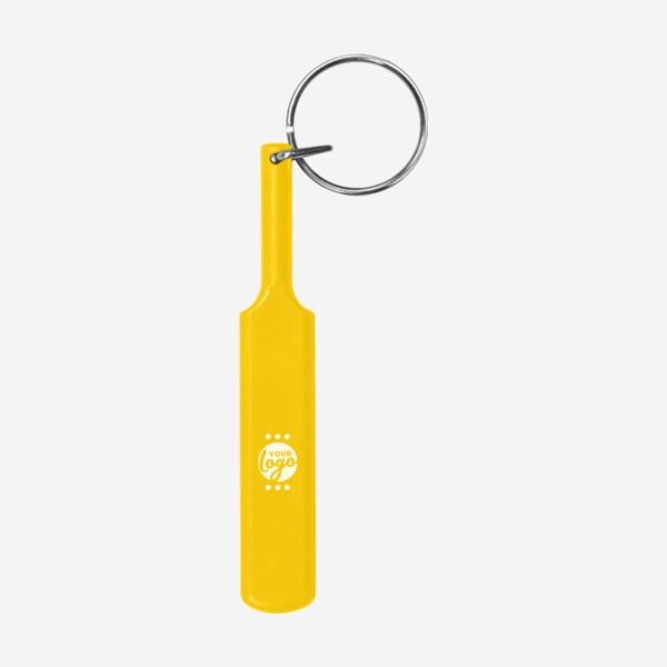 REF CK35 3D CRICKET BAT KEYRING YELLOW
