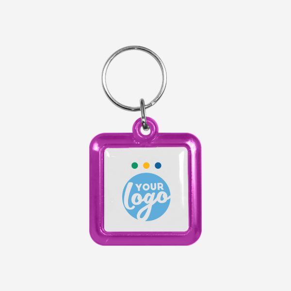 CK49 Square Keyring 16 REF CK49 DOMED SQUARE KEYRING GRAPE 1