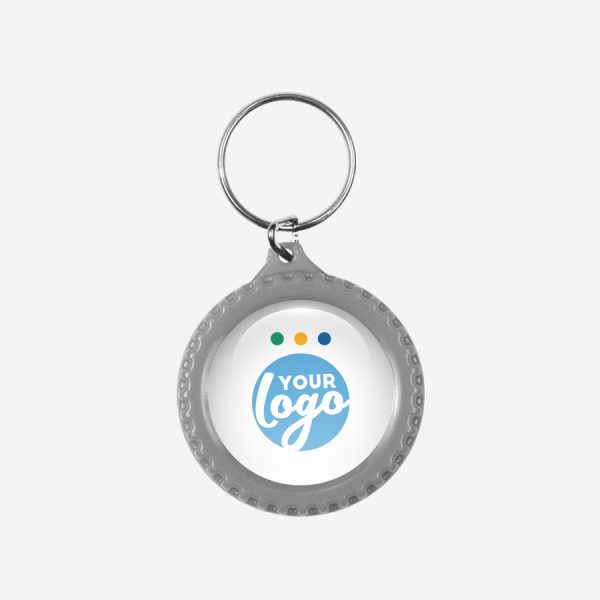 CK54 Tyre Keyring 4 REF CK55 DOMED TYRE KEYRING GRAY 1