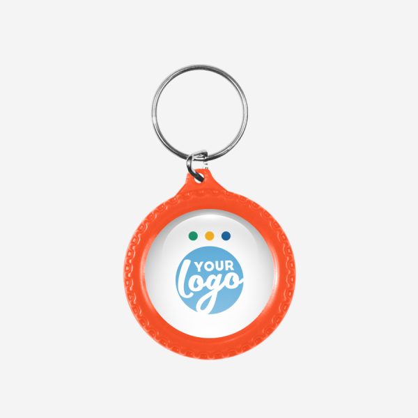 CK54 Tyre Keyring 15 REF CK55 DOMED TYRE KEYRING ORANGE 1