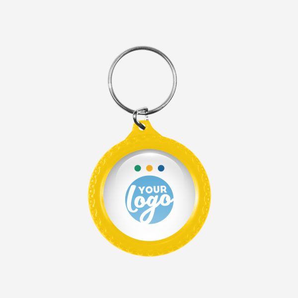 CK54 Tyre Keyring 14 REF CK55 DOMED TYRE KEYRING YELLOW 1