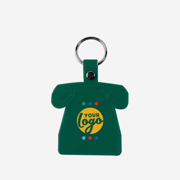 CK22 Telephone Shape Keyring 10 LM WEB Product CK22 SOFT SOFT TELEPHONE KEYRING BOTTLE GREEN