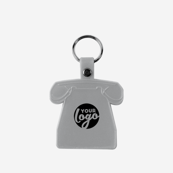 CK22 Telephone Shape Keyring 4 LM WEB Product CK22 SOFT SOFT TELEPHONE KEYRING COOL GREY