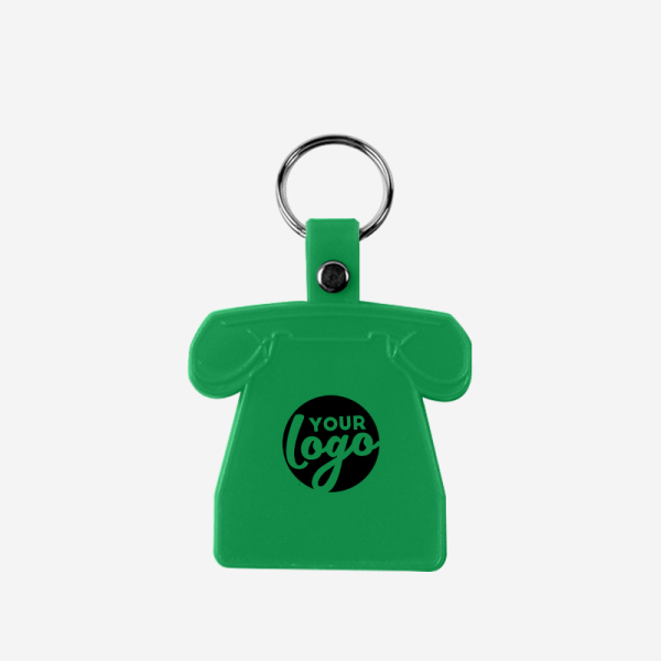CK22 Telephone Shape Keyring 9 LM WEB Product CK22 SOFT SOFT TELEPHONE KEYRING EMERALD GREEN