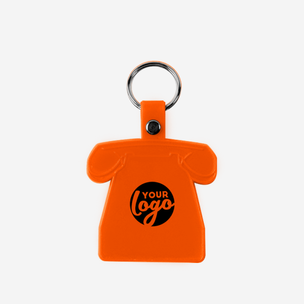CK22 Telephone Shape Keyring 12 LM WEB Product CK22 SOFT SOFT TELEPHONE KEYRING ORANGE