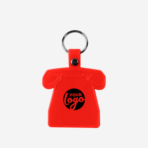 CK22 Telephone Shape Keyring 5 LM WEB Product CK22 SOFT SOFT TELEPHONE KEYRING RED 2