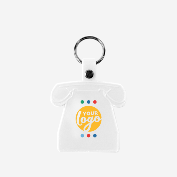 CK22 Telephone Shape Keyring 3 LM WEB Product CK22 SOFT SOFT TELEPHONE KEYRING WHITE