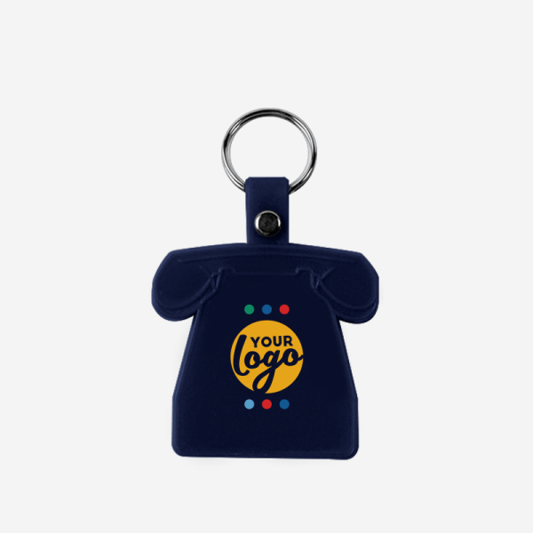 CK22 Telephone Shape Keyring 7 LM WEB Product CK22 SOFT TELEPHONE KEYRING NAVY BLUE