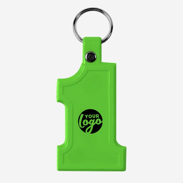 CK24 No 1 Keyring 10 LM WEB Product CK24 SOFT PLASTIC NO 1 KEYRING LIME NEON GREEN