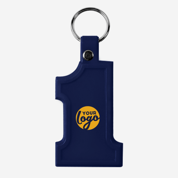CK24 No 1 Keyring 9 LM WEB Product CK24 SOFT PLASTIC NO 1 KEYRING NAVY BLUE