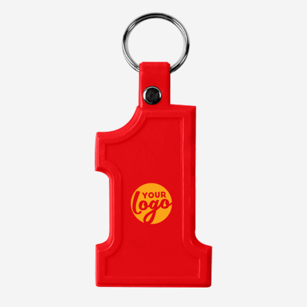 CK24 No 1 Keyring 5 LM WEB Product CK24 SOFT PLASTIC NO 1 KEYRING RED 2