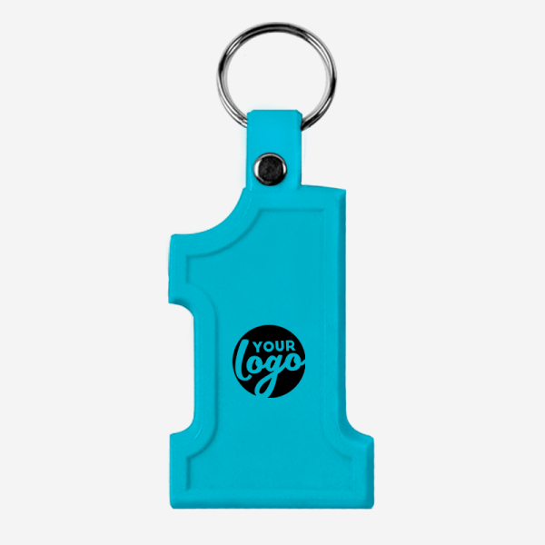 CK24 No 1 Keyring 13 LM WEB Product CK24 SOFT PLASTIC NO 1 KEYRING TURQUOISE