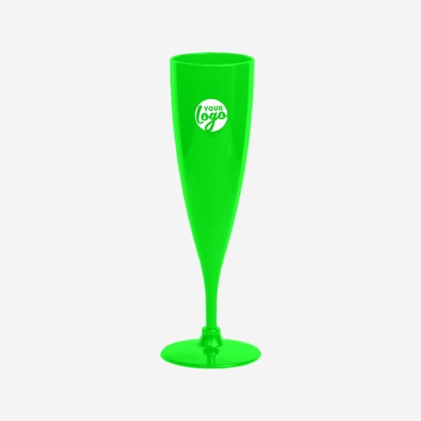 Champagne Glass - Solid 10 REF 1484 CHAMPAGNE GLASS PS SOLID 200ML LIME NEON GREEN