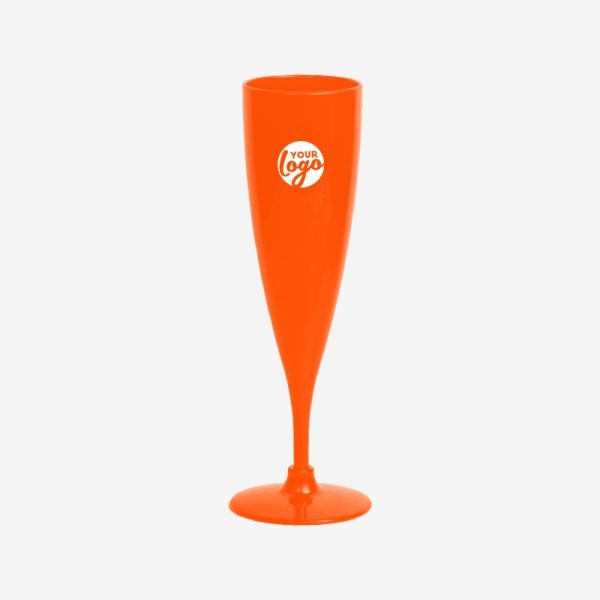Champagne Glass - Clear 2 REF 1484 CHAMPAGNE GLASS PS SOLID 200ML ORANGE 1