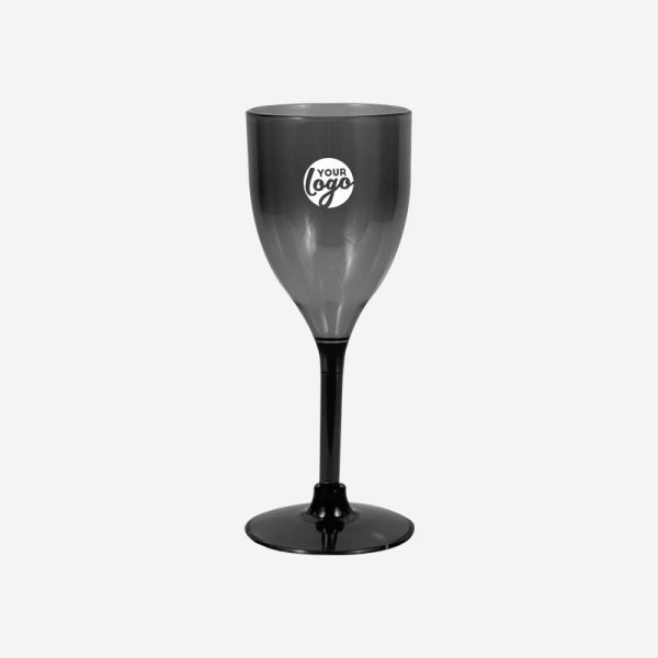 REF 470 WINE GLASS CLEAR 200ML BLACK